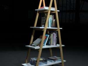 shelve wood Model 3D