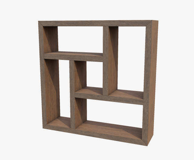 wooden shelve 3D 모델 .c4d .max .obj .3ds .fbx .stl .blend 