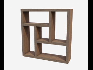 wooden shelve 3D 모델