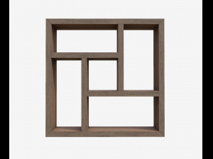 wooden shelve 3D 모델