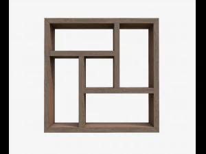 wooden shelve 3D Model