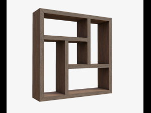 wooden shelve 3D 모델