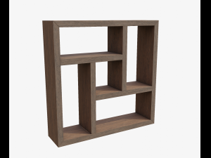 wooden shelve 3D 모델