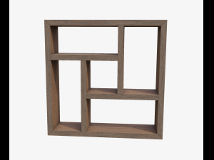 wooden shelve 3D 모델