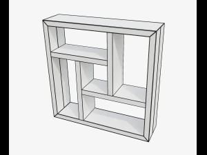 wooden shelve 3D Model