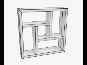 wooden shelve 3D 모델
