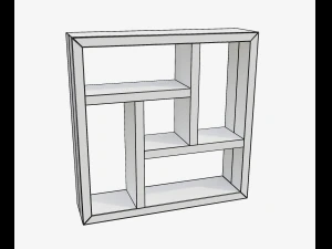 wooden shelve 3D Model