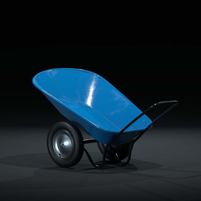 gardencartblue 3D Model .c4d .max .obj .3ds .fbx .stl .blend 