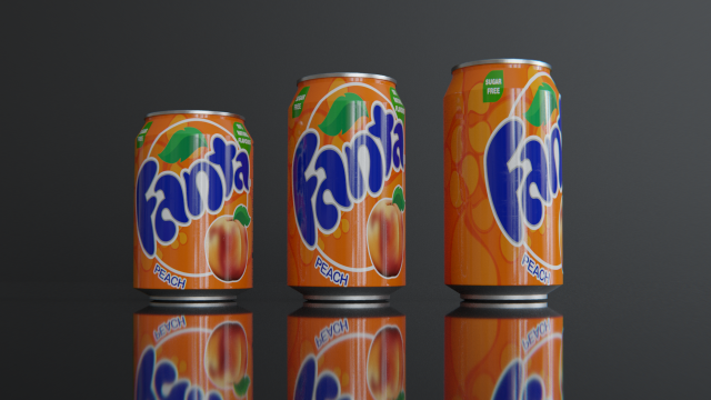fanta colddrink can Modelo 3D .c4d .max .obj .3ds .fbx .stl .blend 