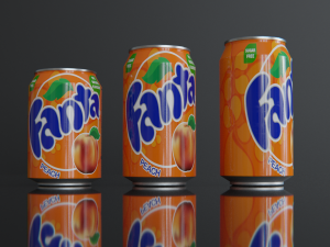 fanta colddrink can 3D Model