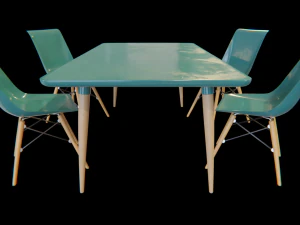 dining table and chair set 04 3D Model