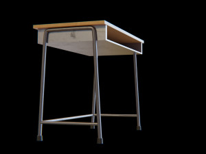 desk-wooden 3D Model