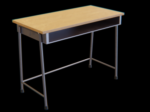 desk-wooden 3D 모델