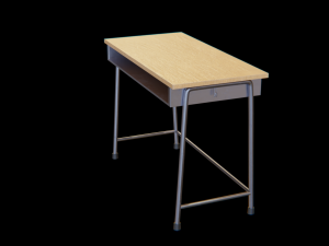 desk-wooden 3D 모델
