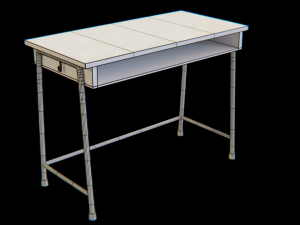 desk-wooden 3D 모델