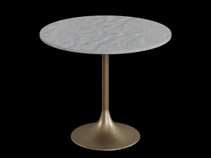 leilani tulipa mesa de jantar tampo de m&aacute;rmore branco Modelo 3D