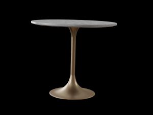 leilani tulip dining table marble top white Model 3D
