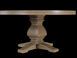 round lisette dining table pine wood Model 3D