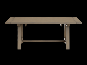 wood farmhouse leona clean dining table Model 3D
