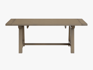 wood farmhouse leona clean dining table 3D Model