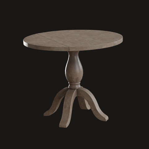 round jozy table acacia wood Modelo 3D .c4d .max .obj .3ds .fbx .stl .blend 