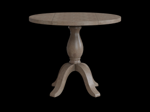 round jozy table acacia wood Modelo 3D