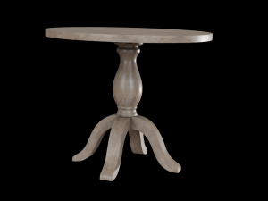 round jozy table acacia wood Modelo 3D