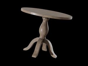 round jozy table acacia wood 3D Model