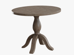 round jozy table acacia wood Modelo 3D