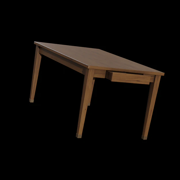 vance dining table walnut wood 3D Model .c4d .max .obj .3ds .fbx .stl .blend
