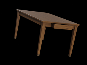 vance dining table walnut wood Model 3D