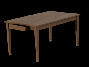 vance dining table walnut wood Model 3D
