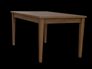 vance dining table walnut wood Model 3D