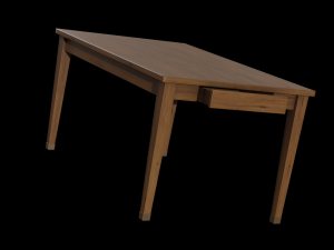 vance dining table walnut wood Model 3D