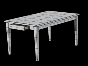 vance dining table walnut wood 3D Model
