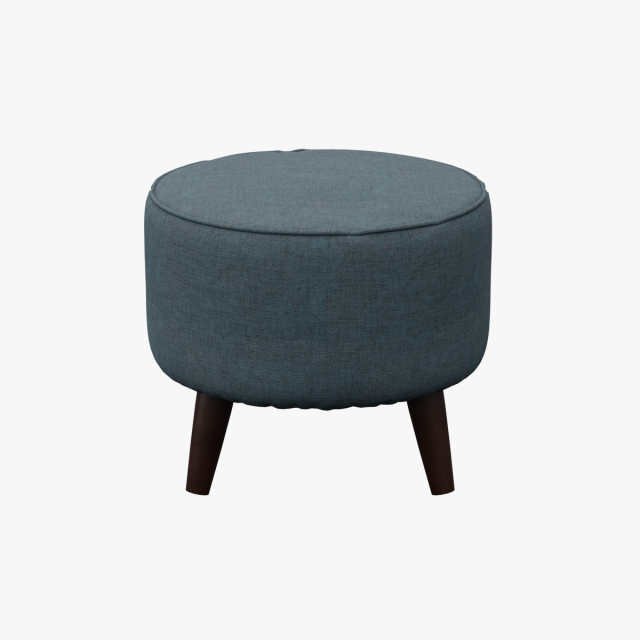 round jaxon ottoman navy upholstery Model 3D .c4d .max .obj .3ds .fbx .stl .blend 