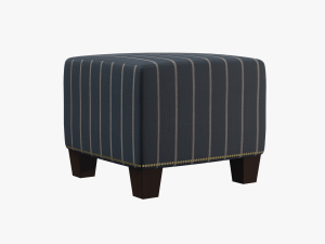 mckenzie ottoman indigo blue stripe 3D 모델