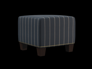 mckenzie ottoman indigo blue stripe 3D 模型