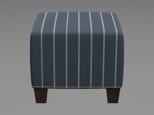 mckenzie ottoman indigo blue stripe 3D 模型