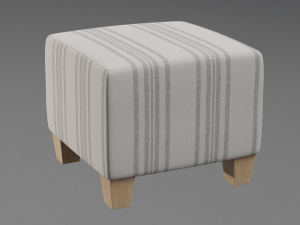 mckenzie ottoman philip stripe neutral 3D 모델