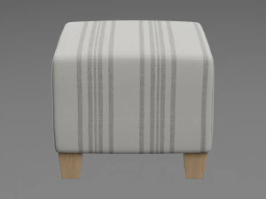 mckenzie ottoman philip stripe neutral 3D Model