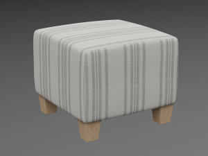 mckenzie ottoman philip stripe neutral 3D 모델