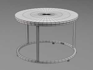 round milan coffee table 3D Model