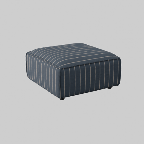 tyson modular ottoman blue upholstery Modelo 3D .c4d .max .obj .3ds .fbx .stl .blend 