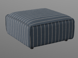 tyson modular ottoman blue upholstery Modelo 3D