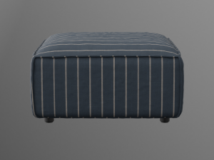 tyson modular ottoman blue upholstery Modelo 3D