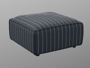 tyson modular ottoman blue upholstery Modelo 3D