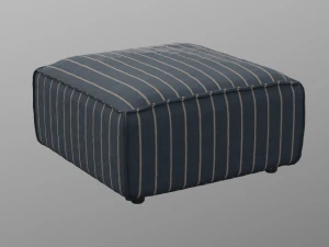 tyson modular ottoman blue upholstery 3D Model