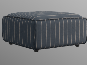 tyson modular ottoman blue upholstery Modelo 3D