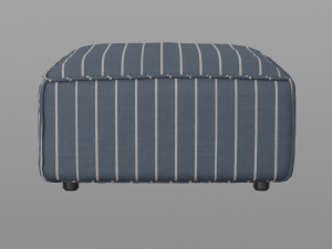 tyson modular ottoman blue upholstery Modelo 3D
